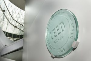 LEED Silver Badge on Commercial Building